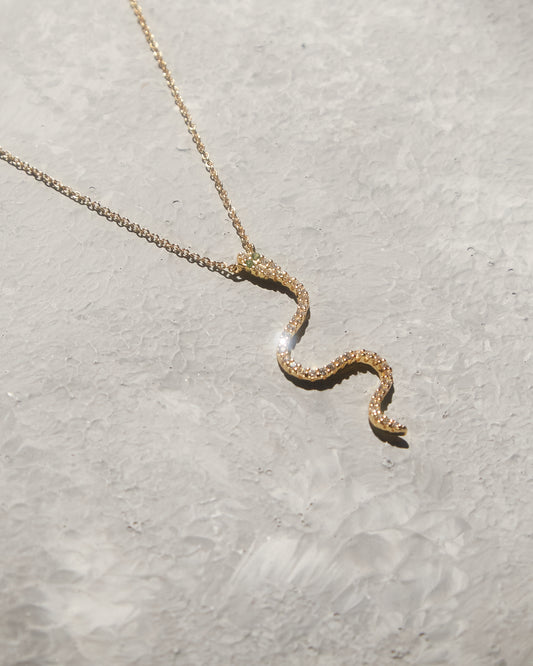 Shiny snake necklace