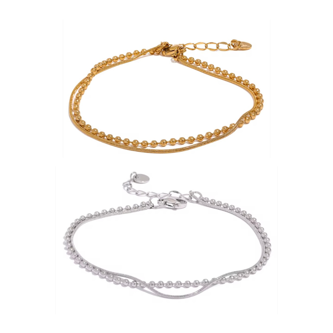 Pulsera bolitas doble