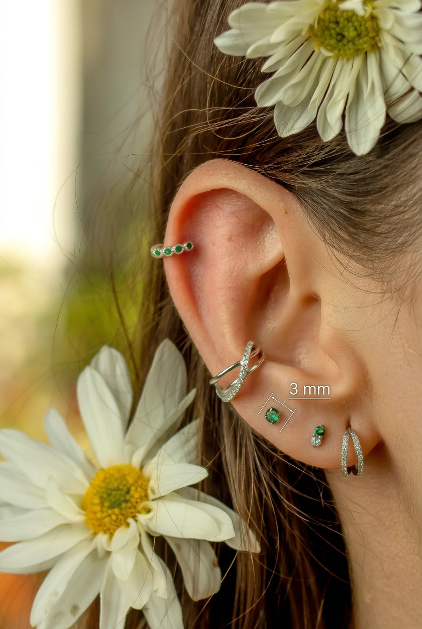 Iris spark doble piercing