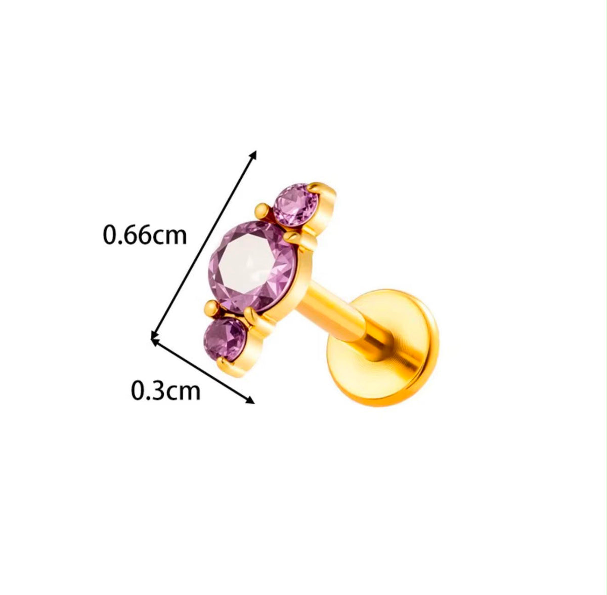 Croissant spark piercing
