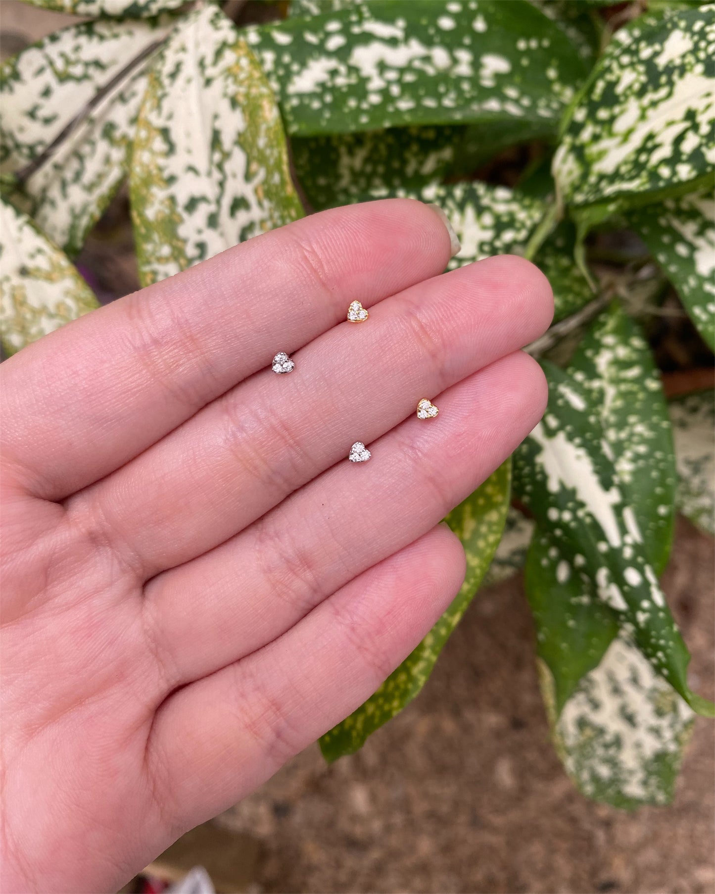 Mini corazón stud