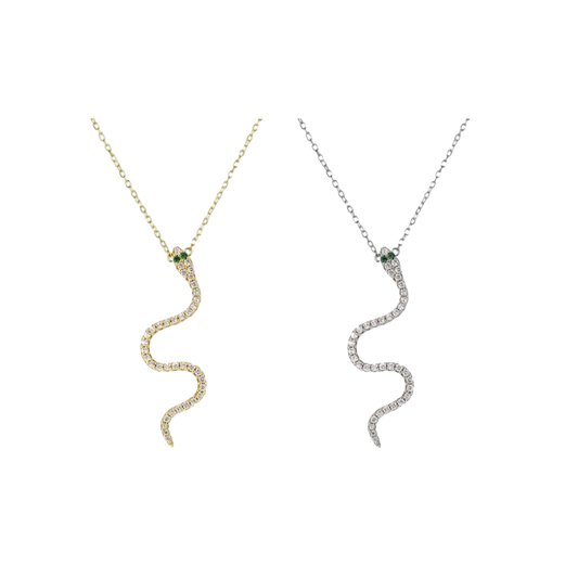 Shiny snake necklace