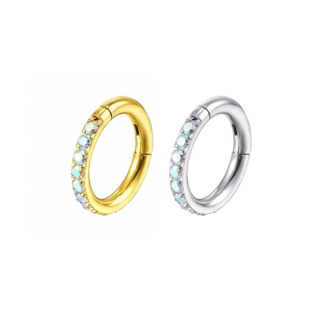 Cristal ring circones tornasol