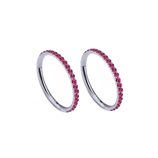 Cristal ring circones rojos