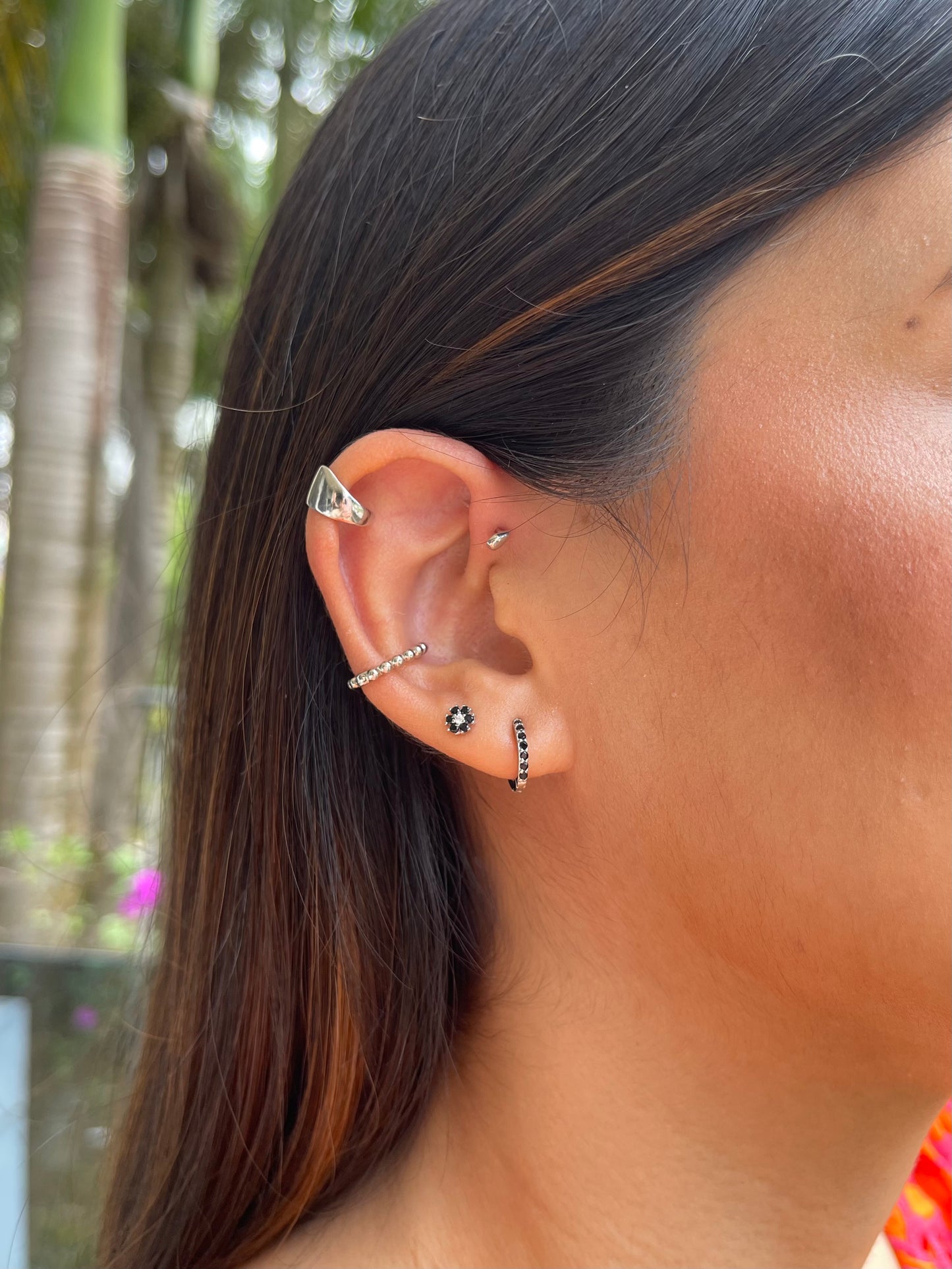 Flor iris stud