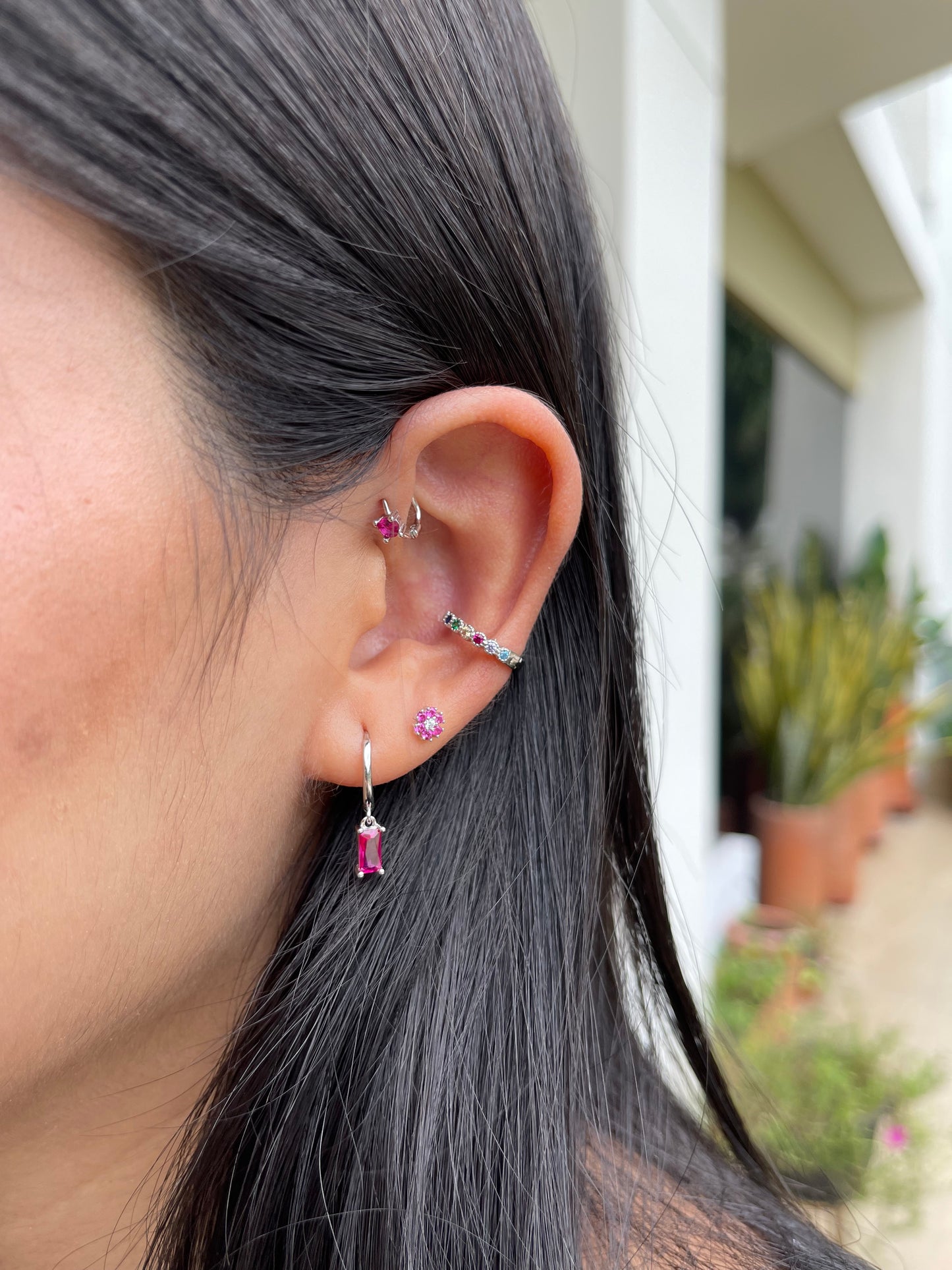 Flor iris stud