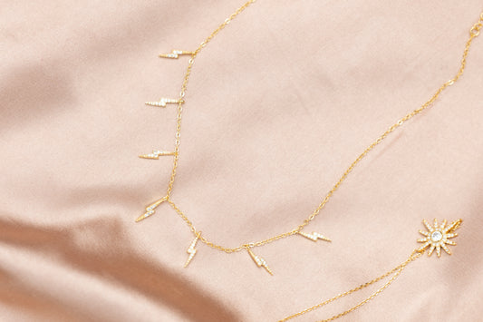 Bolt charms necklace